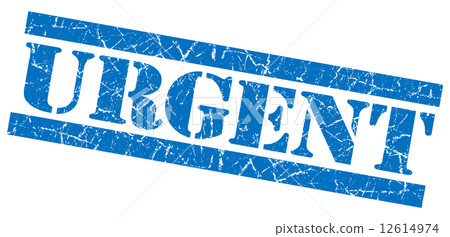 Urgent blue grunge stamp Urgent blue grunge stamp 12614974