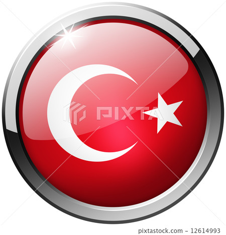 Turkey Round Metal Glass Button Turkey Round Metal Glass Button 12614993