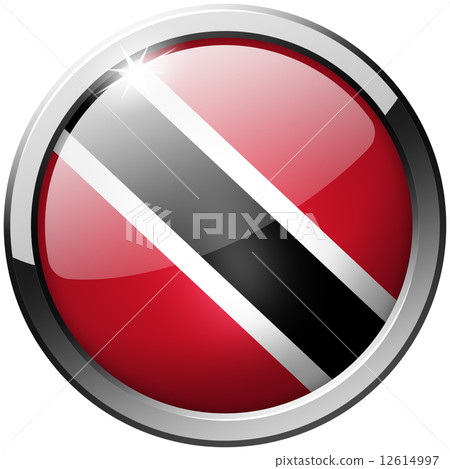 Trinidad And Tobago Round Metal Glass Button 12614997