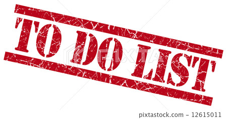 to do list red square grunge textured isolated stamp 12615011