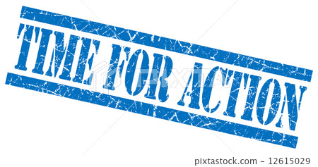 time for action blue square grunge textured isolated stamp time for action blue square grunge textured isolated stamp 12615029