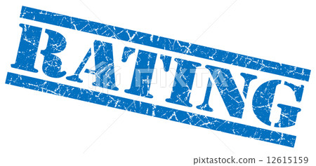 rating blue grunge stamp isolated on white rating blue grunge stamp isolated on white 12615159