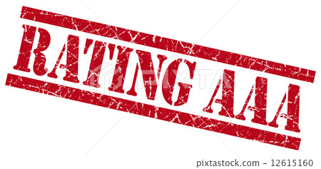 rating aaa red grunge stamp isolated on white 12615160