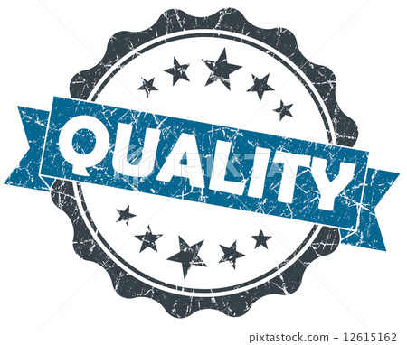 QUALITY blue grunge vintage seal isolated on white 12615162