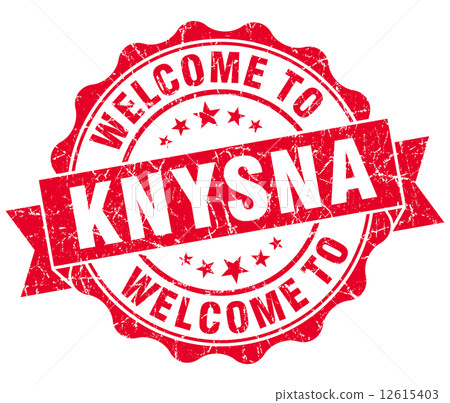 welcome to Knysna red vintage isolated seal welcome to Knysna red vintage isolated seal 12615403