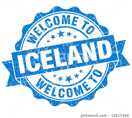 Welcome to Iceland blue grungy vintage isolated seal Welcome to Iceland blue grungy vintage isolated seal 12615408