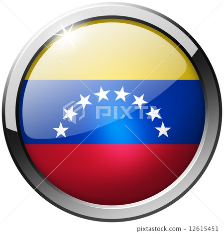 Venezuela Round Metal Glass Button 12615451