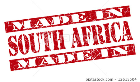 made in South Africa grunge red stamp 12615504