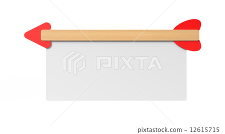 Arrow with blank board. Add you text 12615715