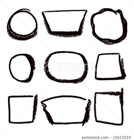 Grunge Square Circle Frame Brushes 12615819