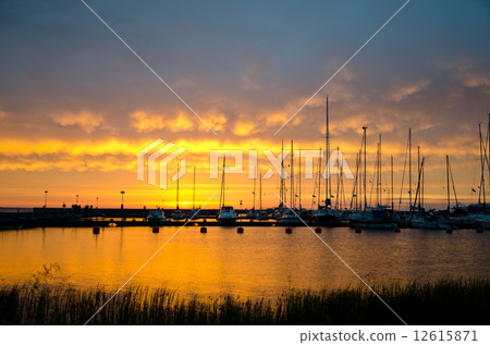 Sailboats in sunset Sailboats in sunset 12615871