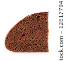 Slice of fresh rye bread isolated on white background cutout 12617794