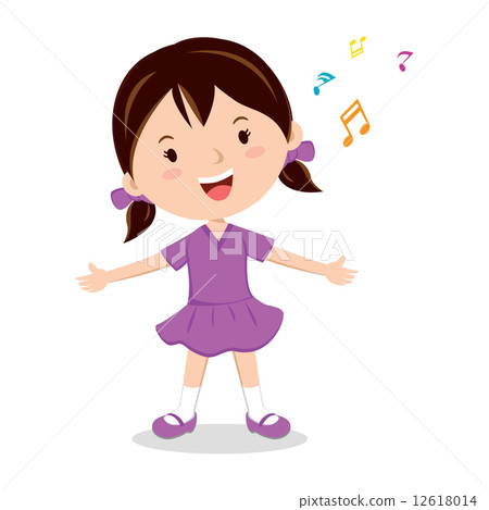 Little girl singing Little girl singing 12618014