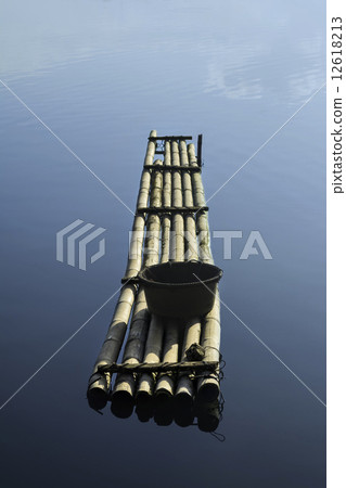 Fishing Bamboo Raft Fishing Bamboo Raft 12618213