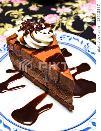 Piece of chocolate moose cake Piece of chocolate moose cake 12618357