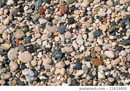 beautiful background of natural stone pebbles 12619800