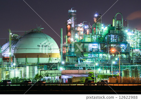 Yokkaichi Complex factory night view Yokkaichi Complex factory night view 12622988