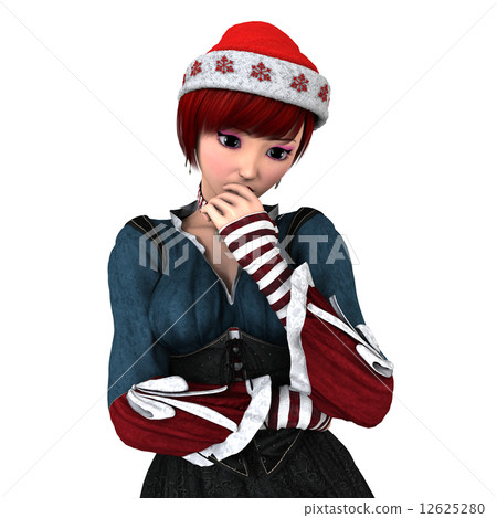 Santa Claus hat woman 12625280