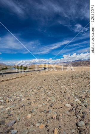 High altitude road in mountains High altitude road in mountains 12625572
