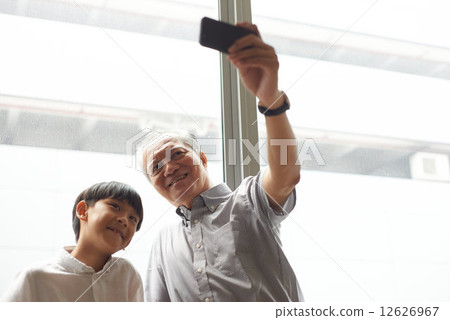 Grandfather and Boy Selfie 12626967