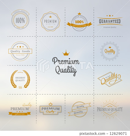 Premium quality labels set 12629071