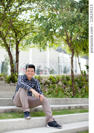 Male Student on University CampusMale Student on University Campus 12629323