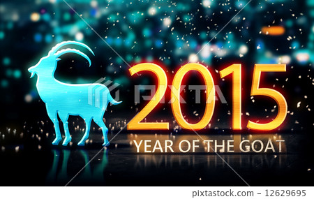 Year of The Goat 2015 Blue Night Beautiful Bokeh 3D Year of The Goat 2015 Blue Night Beautiful Bokeh 3D 12629695
