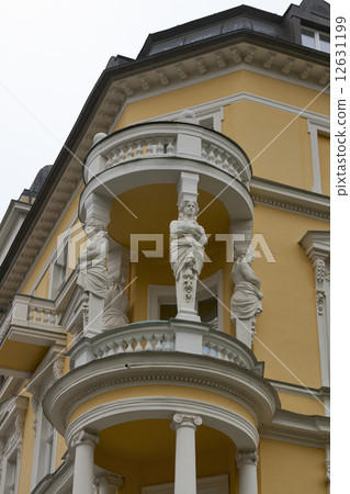 Old residential building in Frantiskovy Lazne in Czech Republic Old residential building in Frantiskovy Lazne in Czech Republic 12631199