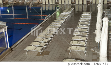 Open air swimming pool at night Open air swimming pool at night 12631417