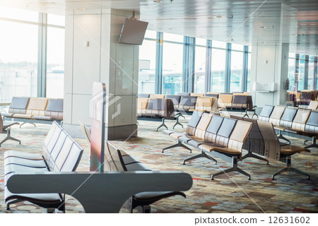 modern airport terminal waiting room 12631602