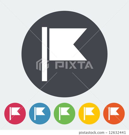 Flag single flat icon. Flag single flat icon. 12632441