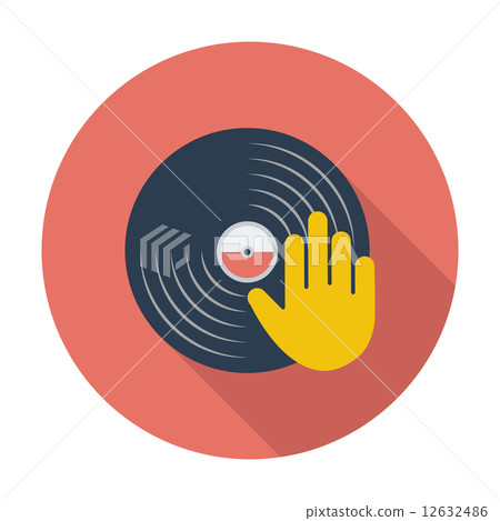 Vinyl disc whit hand. Vinyl disc whit hand. 12632486