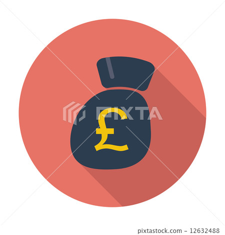 Pound sterling flat icon. 12632488