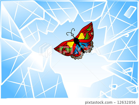 butterfly smashed window 12632856