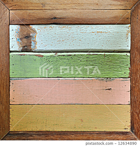 Old colorful wood texture in retro colors 12634890