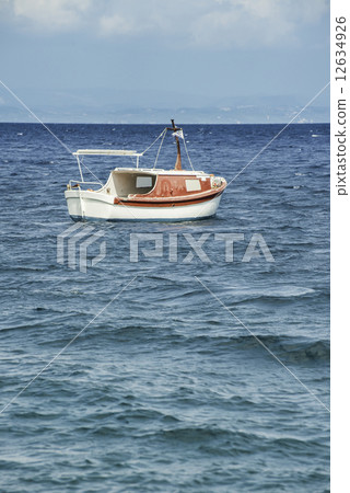 Boat in the Mediterranean Sea. Boat in the Mediterranean Sea. 12634926