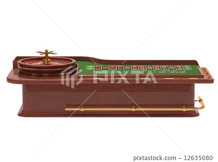 Roulette Table Over White Roulette Table Over White 12635080