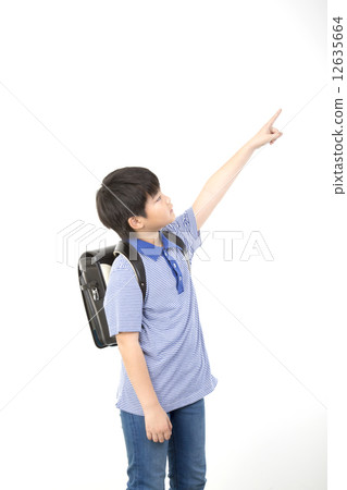 Boys carrying a school bag Universal image portrait 12635664