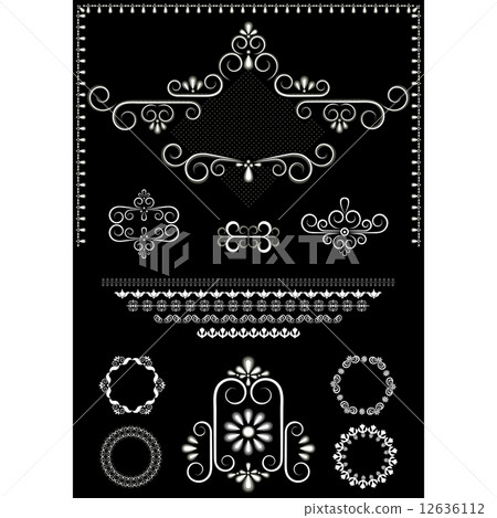 Calligraphy ornaments and borders for page design Calligraphy ornaments and borders for page design 12636112