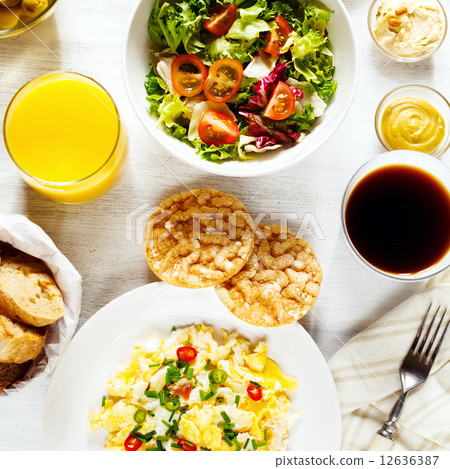 Fresh continental breakfast. Healthy food. Fresh continental breakfast. Healthy food. 12636387