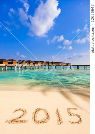Numbers 2015 on beach Numbers 2015 on beach 12636648