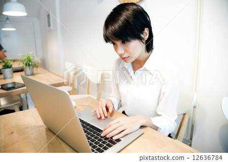 Cafe with two girls 12636784