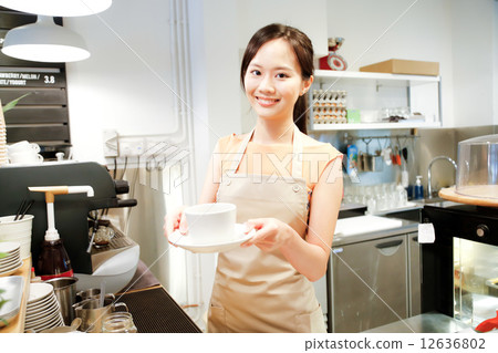 Cafe with two girls 12636802