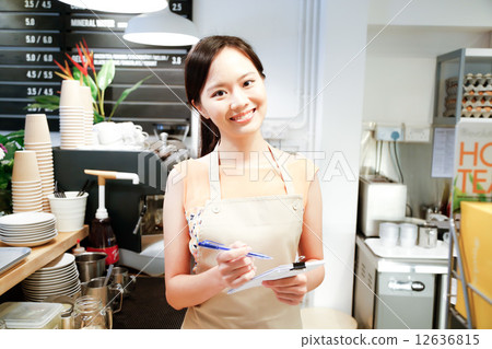 Cafe with two girls 12636815