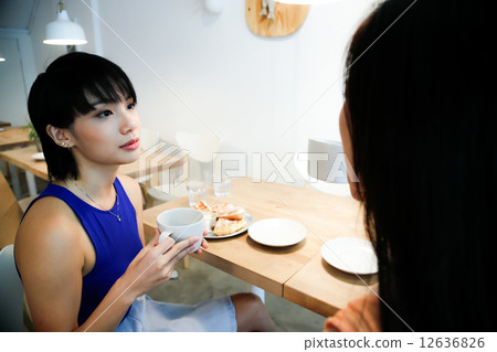 Cafe with two girls 12636826