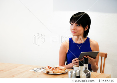 Cafe with two girls Cafe with two girls 12636840