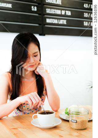 Cafe with two girls   12636896