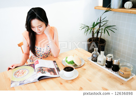 Cafe with two girls   12636898