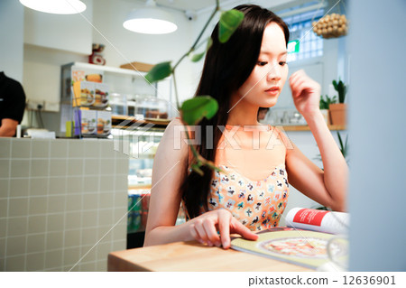 Cafe with two girls   12636901