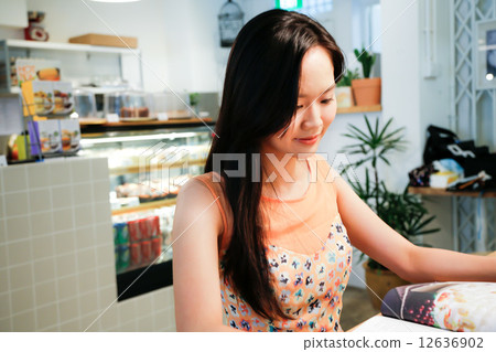 Cafe with two girls   12636902